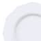 Smarty Had A Party 7.5" Solid White Round Blossom Disposable Plastic Appetizer/Salad Plates (120 Plates), 120PK 4847WH-CASE - alternate 1